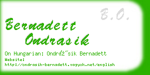 bernadett ondrasik business card